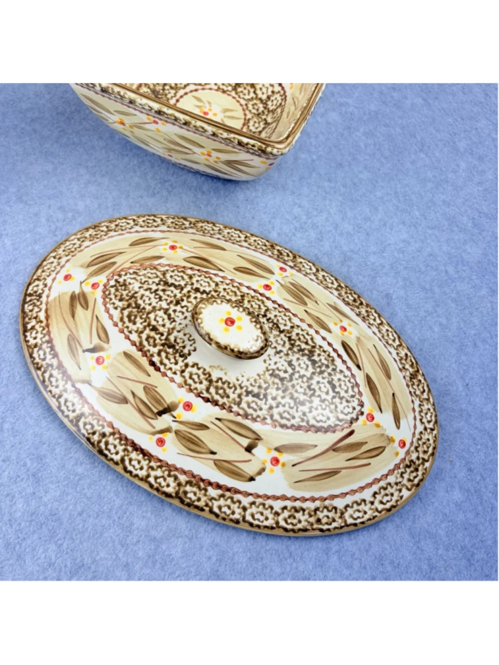 Temp-tations by Tara Old World 4 Pc Bakeware Set 3.5QT 2QT Baker Lid Square Dish